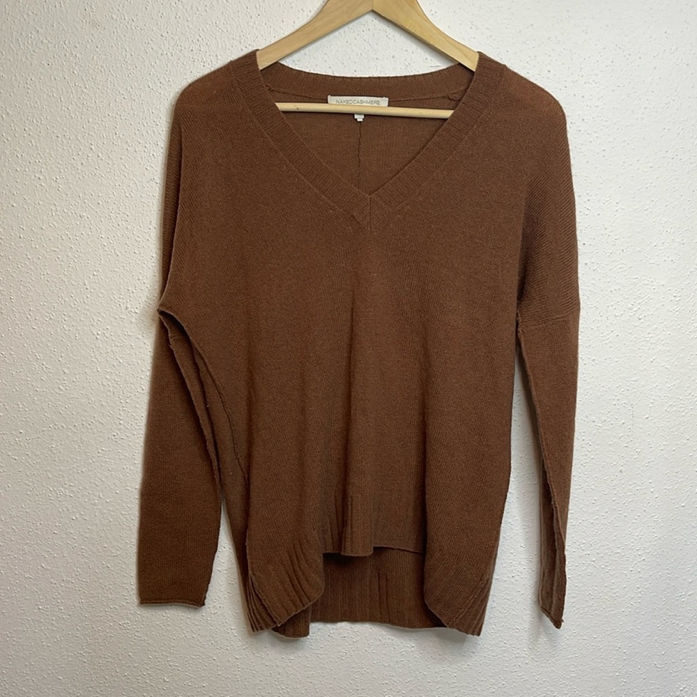 Brown V-Neck Sweater